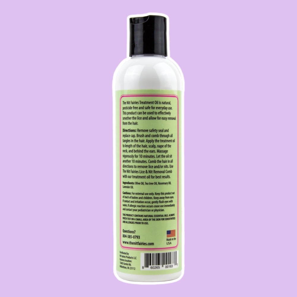 Head Lice Treatment Oil Back